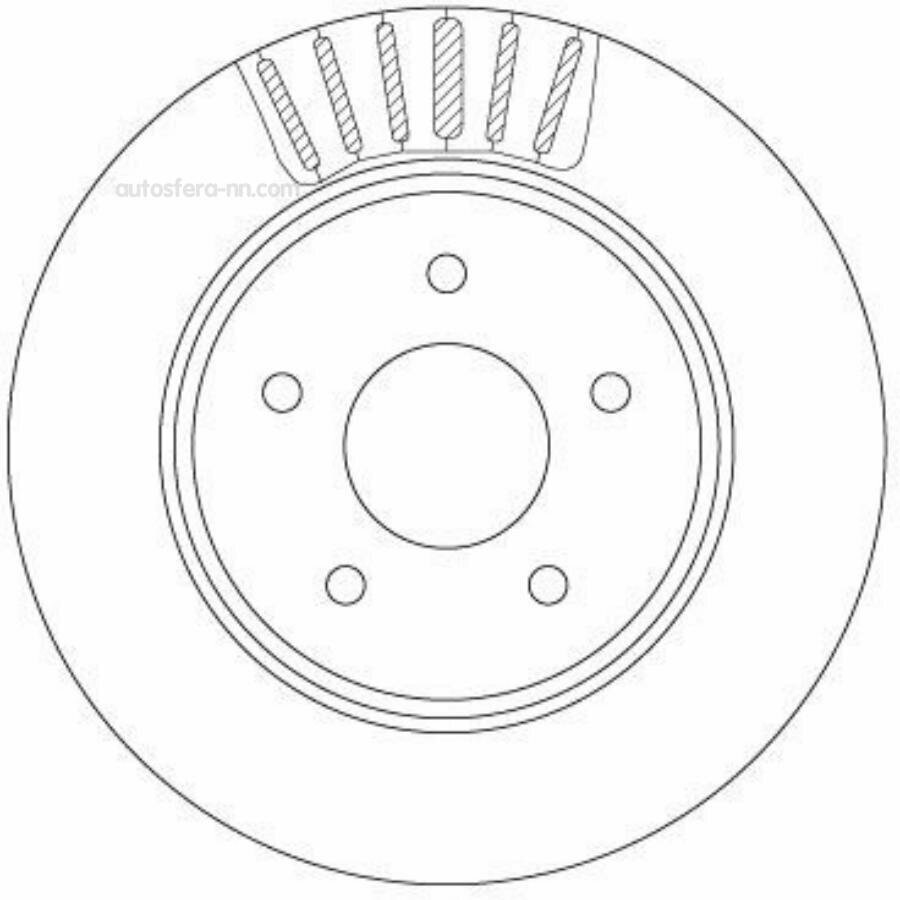TRW DF6789 Диск торм. зад. NISSAN X-TRAIL (T32) 13=> 292x16