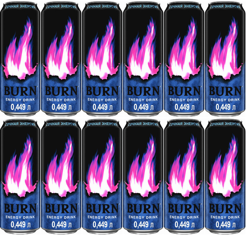 Энергетический напиток Burn ( Берн ) Сочная Энергия 0.449 л ж/б ...