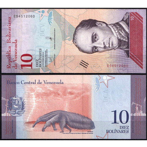 Венесуэла 10 боливар 2018 (UNC Pick 103) набор банкнот венесуэла 21 штука 2008 2018 год unc