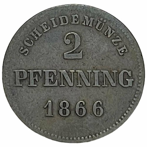 Германия, Бавария 2 пфеннинга 1866 г. германия бавария 2 пфеннинга 1871 г 2