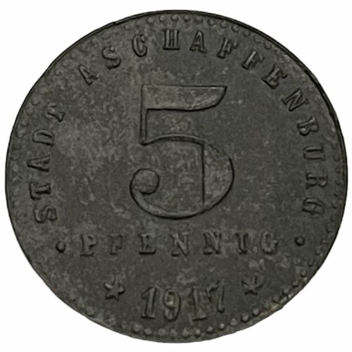 Германия (Германская Империя) Ашаффенбург 5 пфеннигов 1917 г. (2)