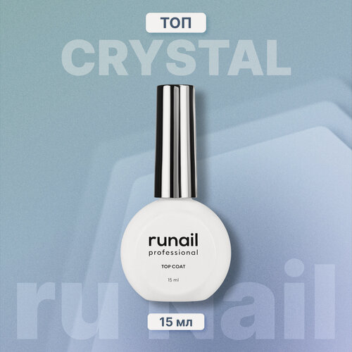 Изображение товара Топ для ногтей Runail Professional Crystal глянцевый финиш для гель-лака, прозрачный 15 мл