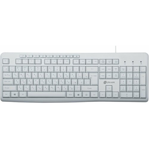 Клавиатура Оклик 305M белый USB Multimedia 1875227 104700₽