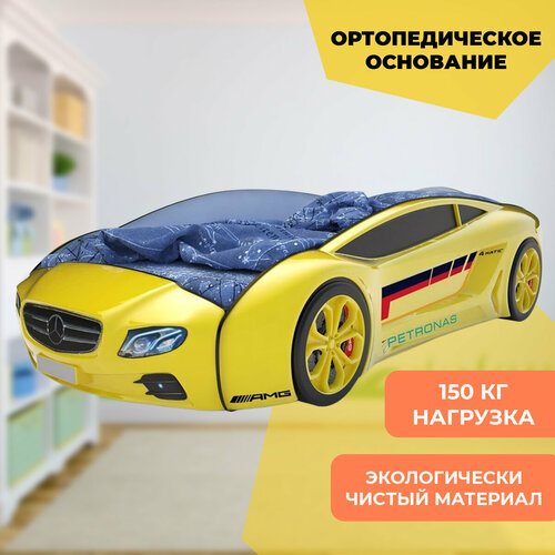 Кровать-машина жёлтая Roadster 