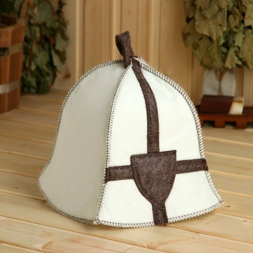 Шапка для бани Крестоносец белая 880₽