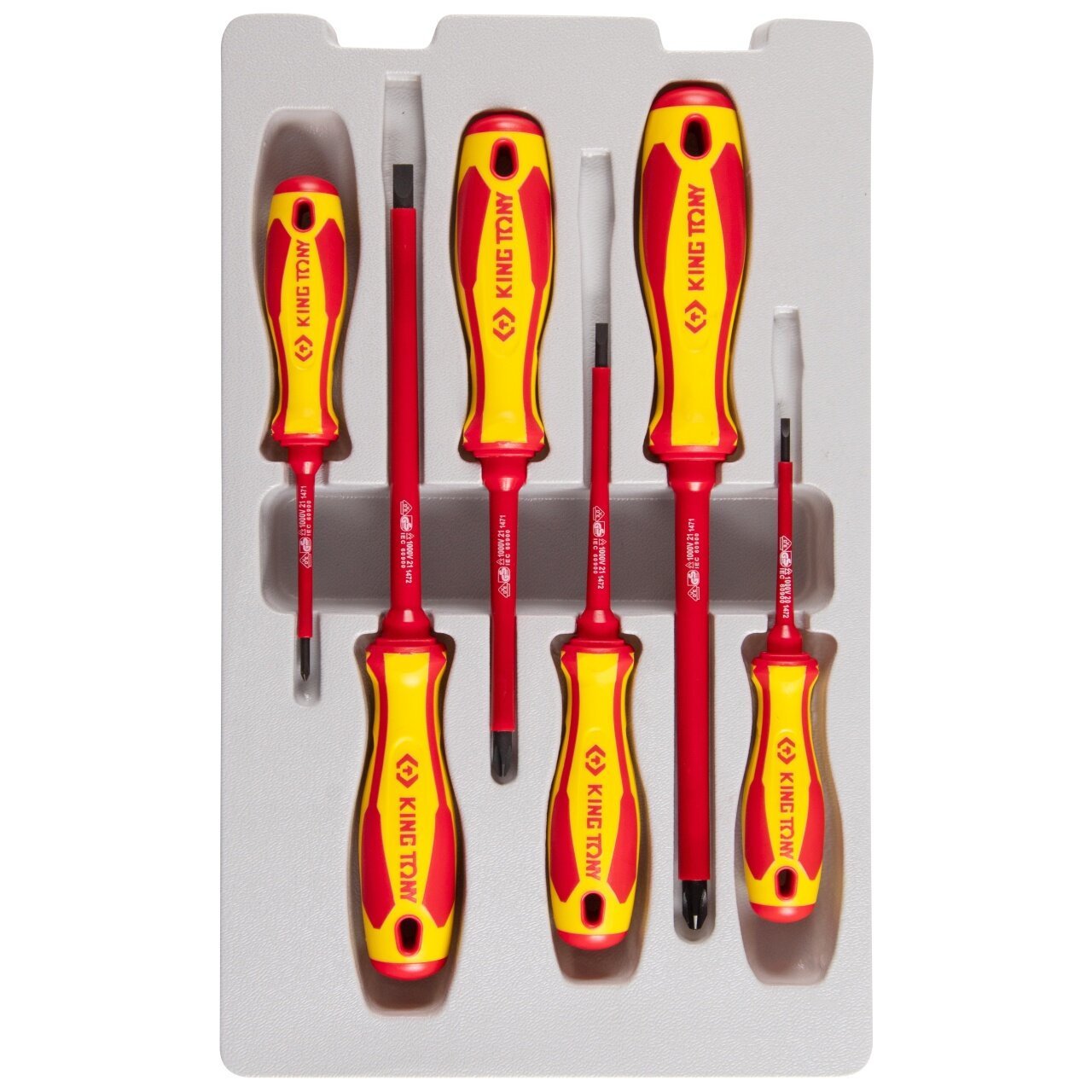 фото 30606MR KING TONY Набор отверток, диэлектрические, 6 предметов