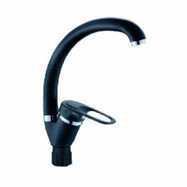фото Смеситель для кухни с высоким изливом Potato Черный (B59-0256)