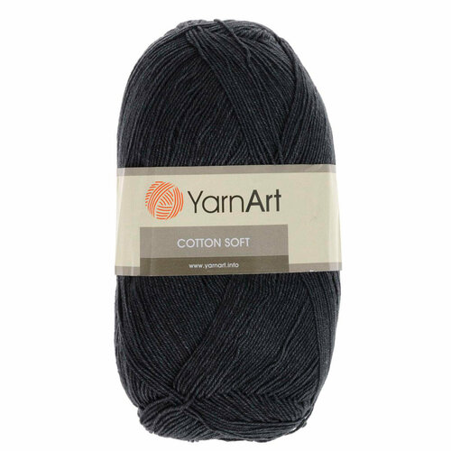 Пряжа 5 шт YarnArt Cotton soft черный (28)