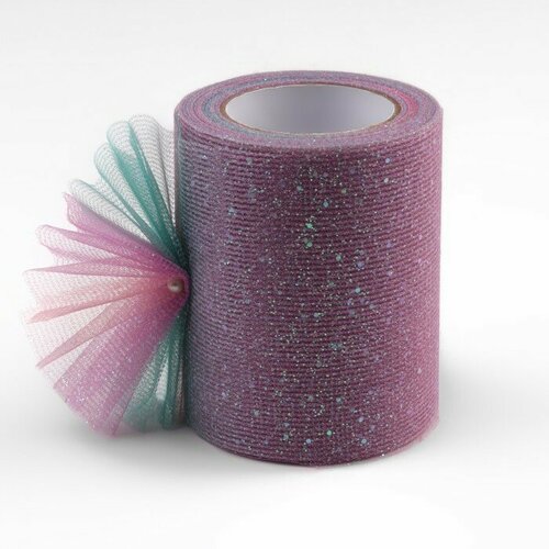 Фатин с глиттером Радуга 75 см 11 1 гкв м 9 05 м цвет сиреневый 2 481₽