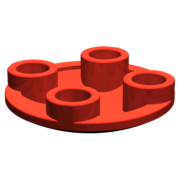 Деталь LEGO Пластина 2 x 2 круглая с закругленным дном (гвоздика) красный (2654 / 4248830 / 4278275 / 4617080) 50шт.
