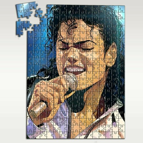 Пазл картонный 39,5х28 см, размер А3, 300 деталей, модель Музыка Майкл Джексон - 6394 П пазл картонный 39 5х28 см размер а3 200 деталей модель музыка майкл джексон 1823