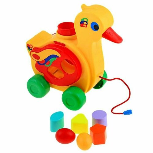 каталки игрушки полесье уточка несушка Игрушка-каталка с сортером Уточка-несушка