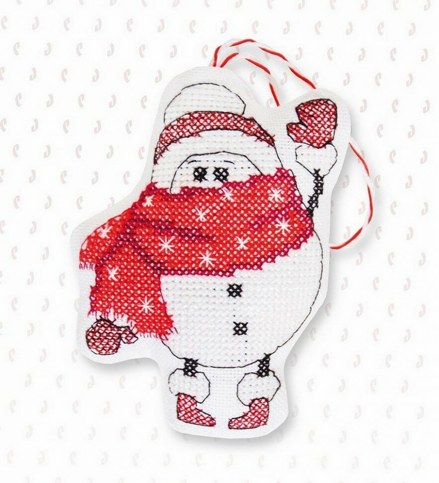 Игрушка "Снеговик" #JK015 Luca-S Набор для вышивания 9 x 11 см Счетный крест
