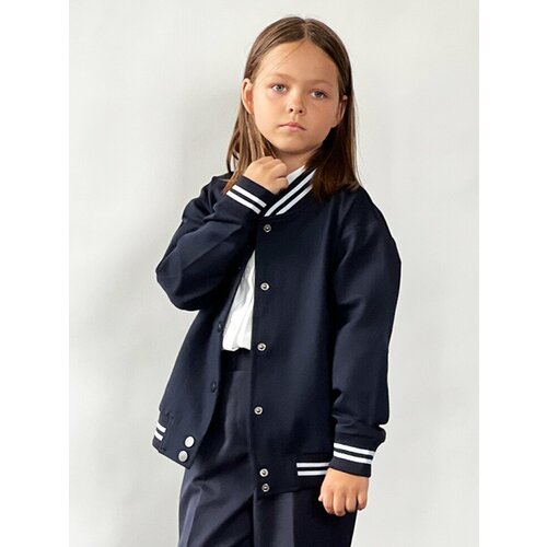 фото Бомбер бушон, размер 128-134, синий