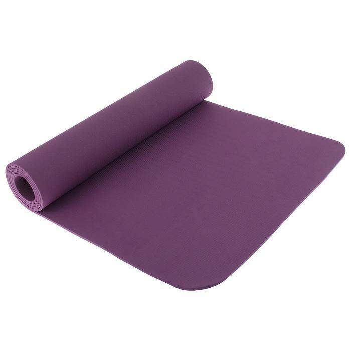 Коврик для йоги 183 x 61 x 0,6 см, цвет фиолетовый