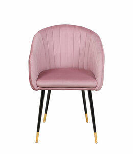 Стул обеденный Мэри WX-275 цвет сиденья розовый велюр, цвет основания черный