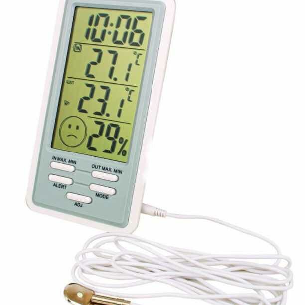 Термо-гигрометр цифровой GARDEN SHOW со встроенными часами и будильником - фотография № 4