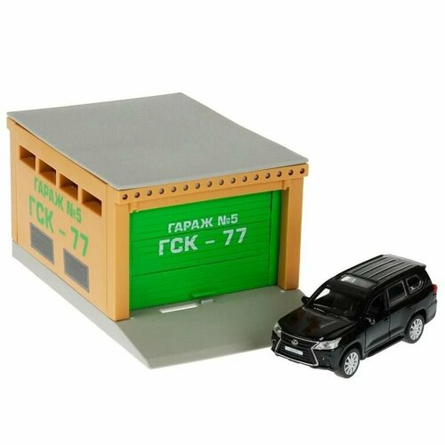 Технопарк Машина Lexus LX 570 с гаражом 20,5 см, пластик GАRАGЕSМА 20РL LЕХ