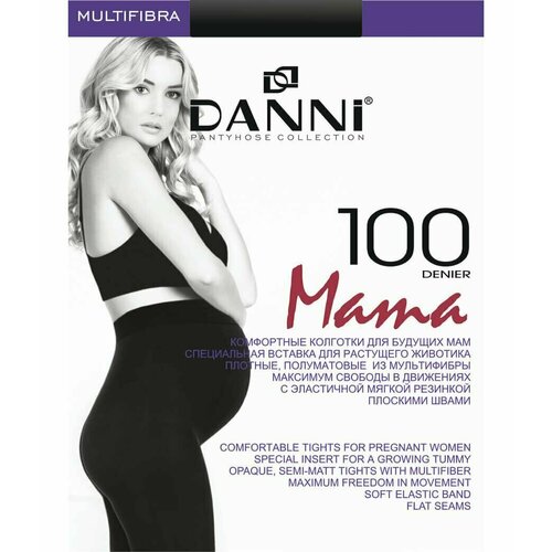 Колготки DANNI Multifibra 100 den MAMA, 100 den, размер 3, коричневый колготки danni размер 3 коричневый