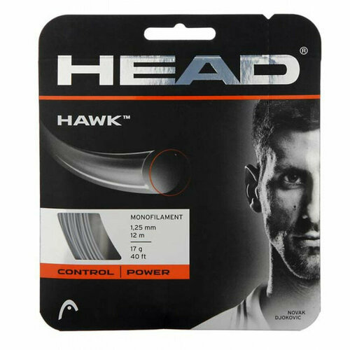 Теннисная струна Head Hawk Серый 281103-17GR (Толщина: 125) теннисная струна head hawk черный 281103 17bk толщина 125