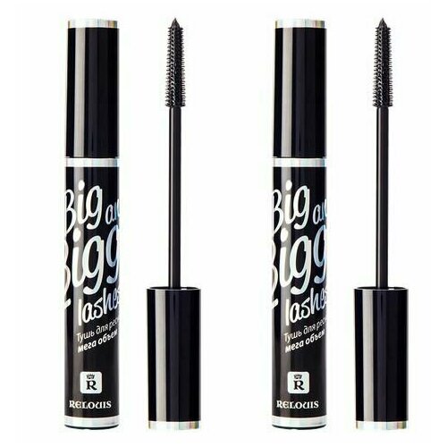 Relouis Тушь для ресниц Big and Bigger lashes мега объем, 2 шт