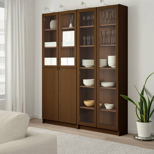 Шкаф стеллаж Стоп Мебель Билли 13 160х30х202 Орех экко 27850₽