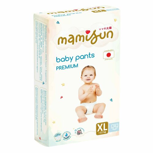 Подгузники-трусики детские Mamisun, размер: ХL (12+кг), 36 шт