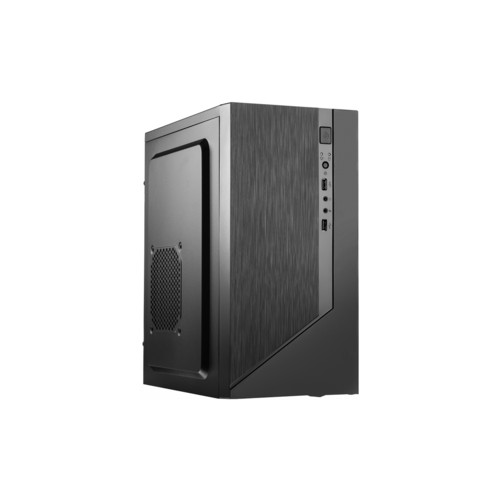 Корпус Foxline Сase Forza mATX, 450W, 2xUSB2.0, Black, w/o FAN, 12 cm fan PSU, power cord