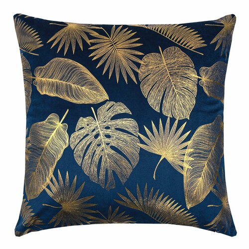Наволочка декоративная на молнии размер 4545 см Монстера синий 445₽