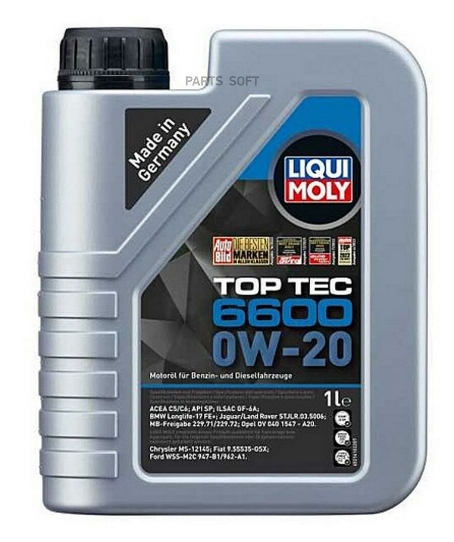 Масло моторное Top Tec 6600 0W-20 (1L) LIQUI MOLY / арт. 21410 - (1 шт)