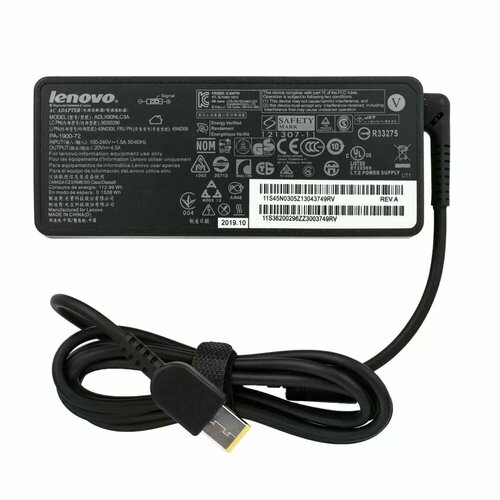 Блок питания для ноутбука Lenovo IdeaPad 305-14IBD, 305-15ABM, 305-15IBD, 305-15IHW (20V 4.5A 90W Прямоугольный штекер)