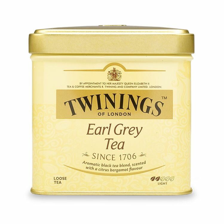 Чай черный байховый среднелистовой Twinings Эрл Грей с ароматом бергамотом рассыпной 100 г (из Финляндии)