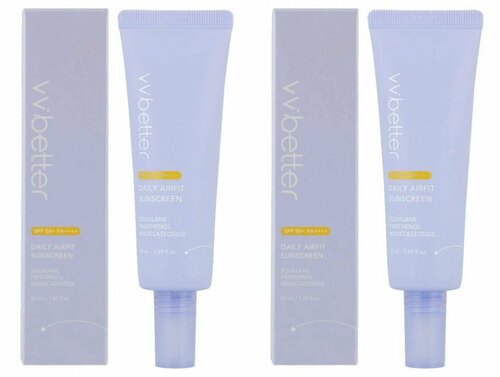 VVbetter Крем для лица и тела солнцезащитный SPF50+ Daily Airfit Sunscreen, 50 мл, 2 шт