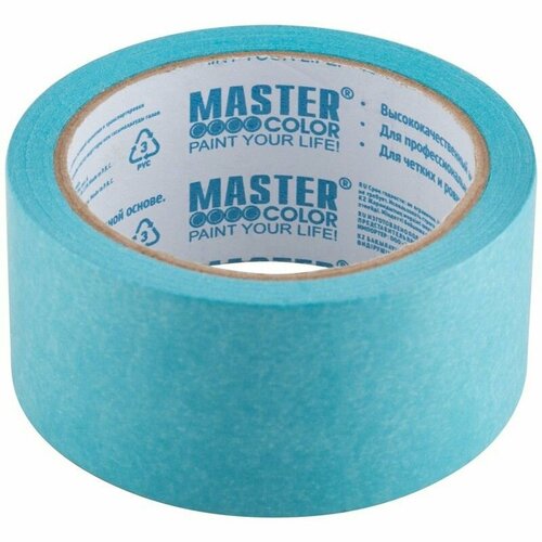 Лента малярная для деликатных поверхностей рисовая бумага термостойк до 120 град C УФ-стойкость до 30 дней 48 мм х 25 м MASTER COLOR 30-6134 631₽