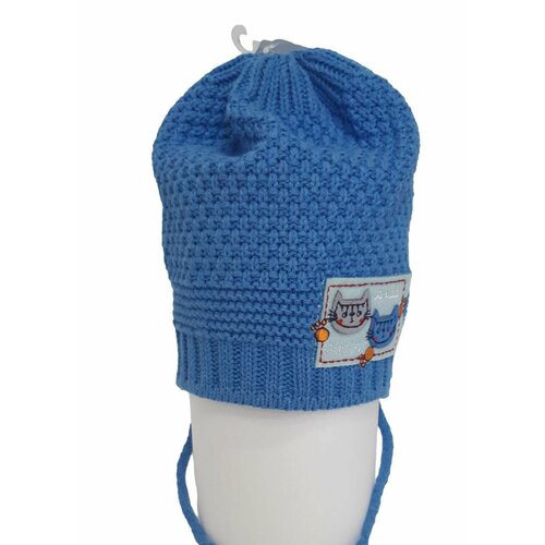 фото Шапка ander, размер 42, оранжевый, голубой