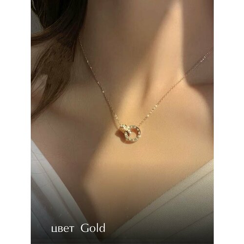 фото Колье world of accessories, длина 40 см, золотистый