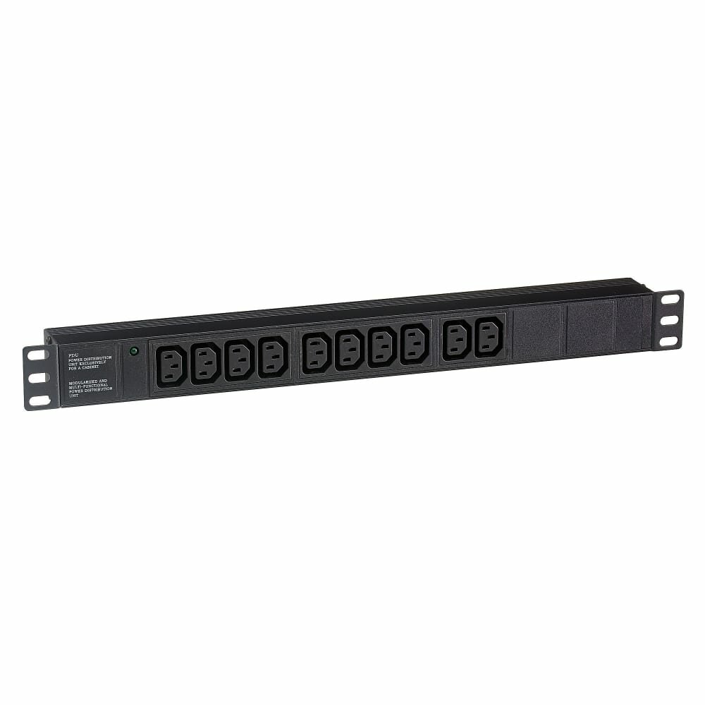 Exegate EX280861RUS Блок розеток ExeGate ServerPro PDU-19H003 Al-10C13-C14, 19",1U,алюм, 10 IEC 320 C13, С14 - фото №5