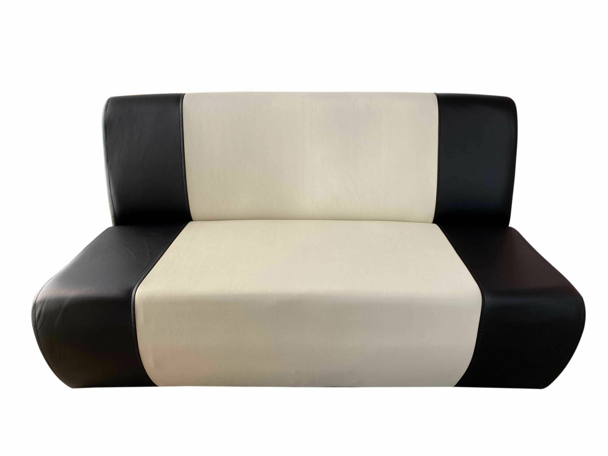 фото Диван двухместный Мейбел черно-белый