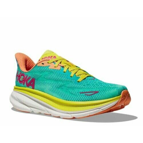 фото Кроссовки hoka, полнота b, размер us8.5b/uk7/eu40 2/3/jpn25.5, желтый, зеленый