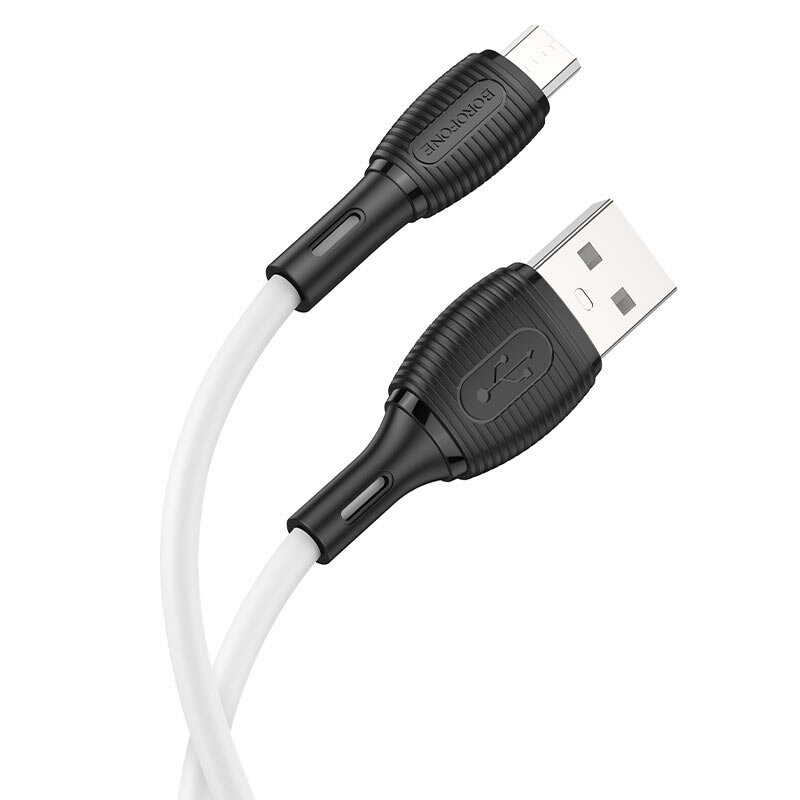 Кабель USB - microUSB Borofone BX86 Advantage белый, 1м