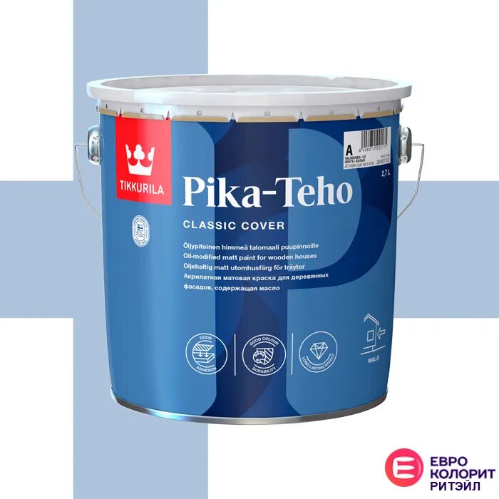 Tikkurila Pika-Teho Краска для деревянного фасада матовая основа бесцветная (2,7 л)