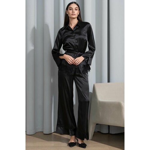 Комплект MIA-AMORE, размер 4XL, черный пижама мужская из натурального шелка пижама с длинным рукавом и штаны из 100% шелка комплект из двух предметов 039