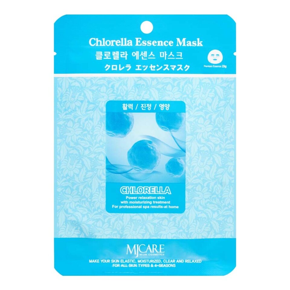 Тканевая маска для лица хлорелла Mijin Chlorella Essence Mask, 23 гр.