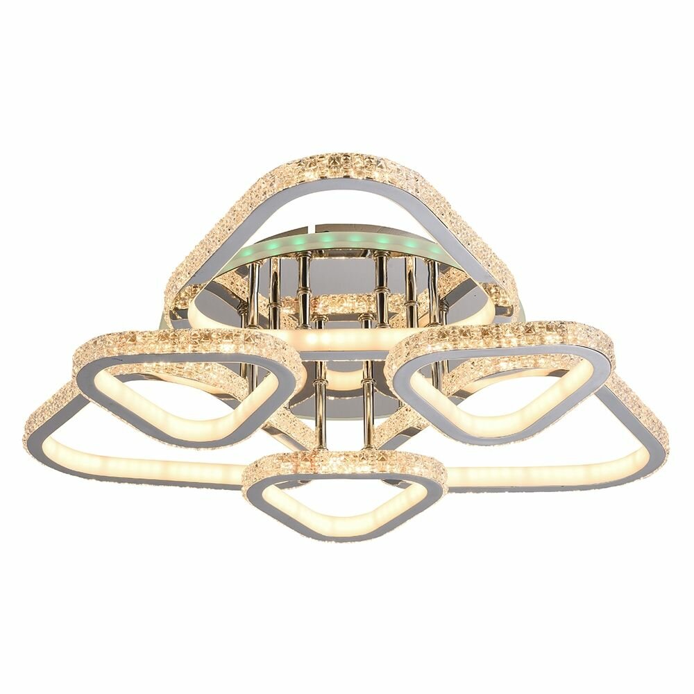 фото Люстра потолочная светодиодная с пультом Мерцающий треугольник , мощность 272 Вт. На комнату 12 метров, от Getogazov Family