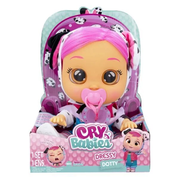 Пупс IMC toys Cry Babies Плачущий младенец Дотти, 31 см, 96370 белый