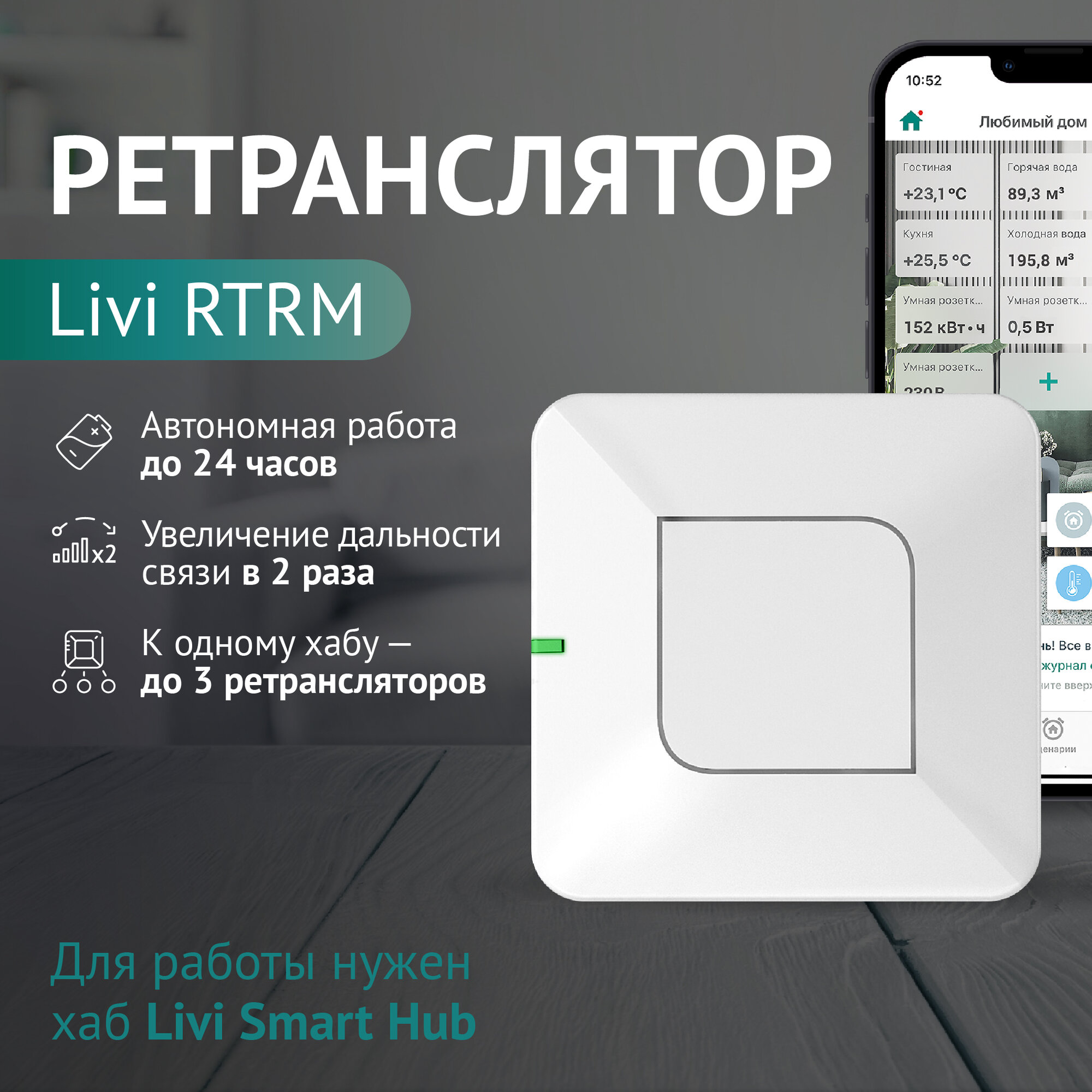 Беспроводной ретранслятор Livi RTRM