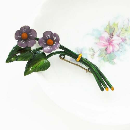 Брошь, зеленый