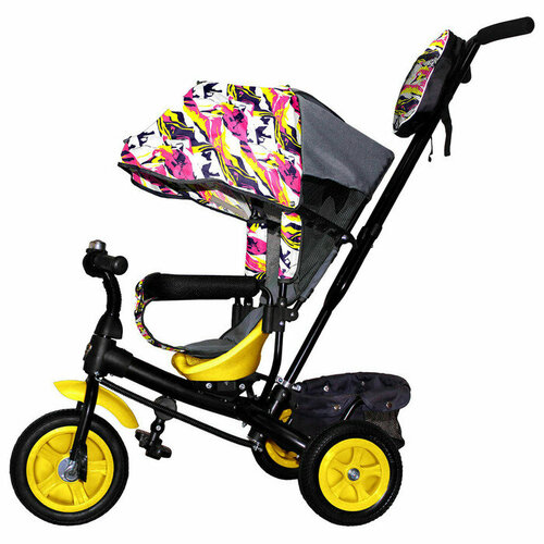 Велосипед трёхколёсный Vivat 1 принт абстракция на белом 15774₽