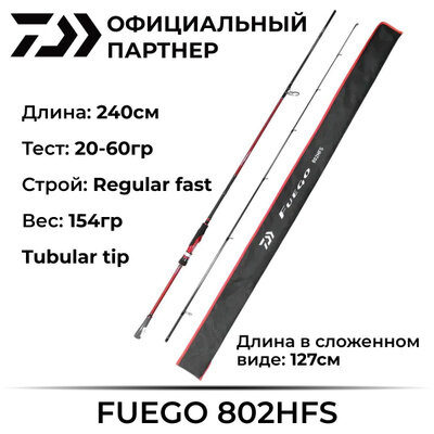 Спиннинг Daiwa Fuego 802HFS