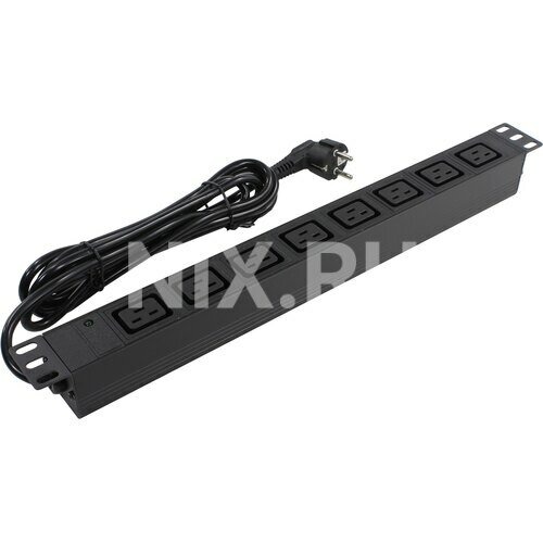 Exegate EX280873RUS Блок розеток ExeGate ServerPro PDU-19H015 Al-8C19-EU3, 19",1U,алюм, 8 IEC 320 C19, евровилка, 3м - фото №9